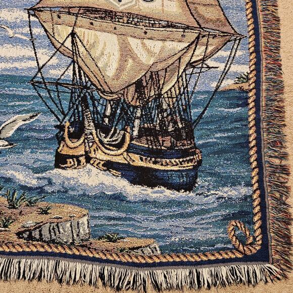 Vintage Northwest Co Super Bowl XXXV 35 Tapestry Throw Blanket Y2K Nautical Wall - Picture 3 of 12